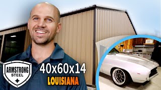 40x60 Metal Building Withstands Louisiana Hurricane [upl. by Wynny]