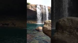 beautifil indiawaterbody nature meghalayatour waterfall shillongtrip [upl. by Vallo241]