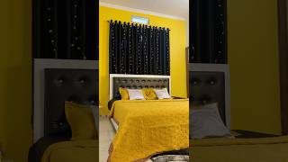 I have decorated my room with yellow colour trending roomdecore creative room painting shorts [upl. by Nrubliw]