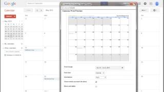 Printing from Google Online Calendar [upl. by Ayr]