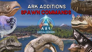 Ark Survival Ascended  Ark Additions SPAWN COMMANDS Including Ceratosaurus [upl. by Anerok]