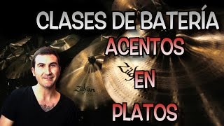 Clases de batería  Ejercicios  Acentos en platos [upl. by Norihs]