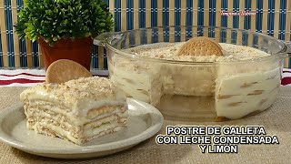 FABULOSO POSTRE DE GALLETA CON LECHE CONDENSADA Y LIMÓN solo 4 Ingredientes sin cocinar nada [upl. by Anayhd]