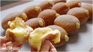 Melt In Your Mouth Vanilla Custard Cream Donuts Recipe [upl. by Lussier]