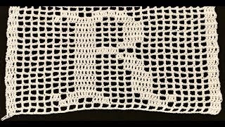 Filet Crochet Letter R [upl. by Aliuqahs]