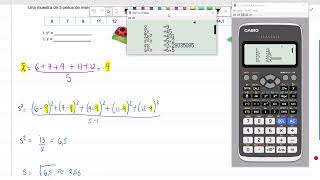 13 Varianza media y desviación estandar en calculadora casio CLASSWIZ [upl. by Akimihs]