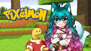 Catching my first POKEMON in PIXELMON [upl. by Ellitnahc278]