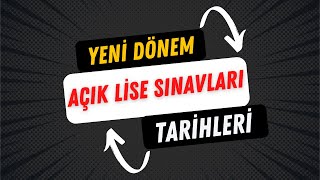 Açık Lisede 1 Yılda Kaç Sınav Olur [upl. by Auqkinahs]