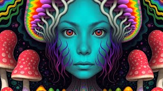 Psychedelic Trance  Mushroom Trip Trippy Animation 🍄 Psytrance mix 2024 AI Graphic Visuals [upl. by Wrennie]