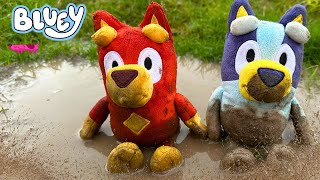 Bluey Slime Muddy Mess  Bluey Plush Adventures Outside [upl. by Ardnazil192]