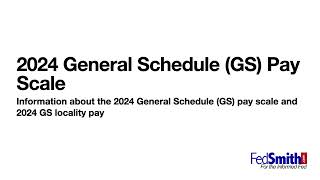 2024 GS Pay Scale [upl. by Sheilah292]