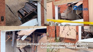 Weather impact alert after damage Partial collapse at San Angelos former StandardTimes building [upl. by Gnuh422]