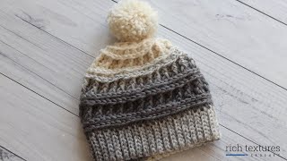 Misty Beanie Crochet Pattern  Easy and Fast Crochet Hat Pattern [upl. by Vlad]