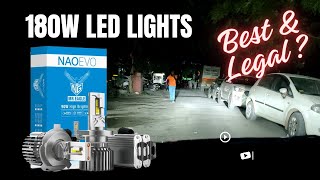 पैसा वसूल  180W LED Lights for Car 😍BEST LED HEADLIGHTS FOR ANY CAR  NAOEVO LED Headlight Review [upl. by Murtha]