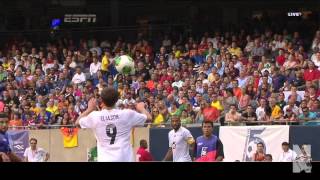 Matt Eliason bicycle kick goal  Messi and Friends Chicago [upl. by Norred]