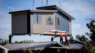 PreFabricated Housing First Floor Addition  Construction Time Lapse [upl. by Amii]