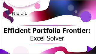 Efficient Portfolio Frontier explained Solver Excel [upl. by Tayler234]