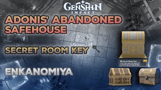 Adonis Abandoned Safehouse  Secret Room Key  Genshin Impact 24 [upl. by Saimerej]