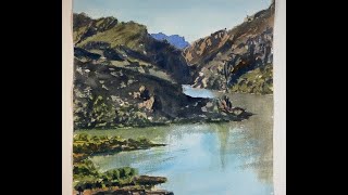 Watercolor  Saguaro Lake [upl. by Frey314]