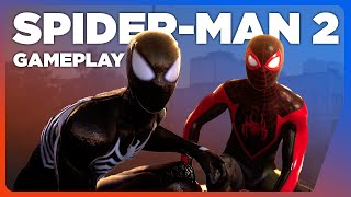 ON JOUE LE SYMBIOTE  SpiderMan 2  10 minutes de GAMEPLAY inédit   Trailer PS5 [upl. by Prasad]