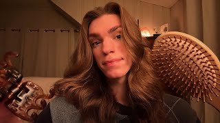 asmr brushing your hair 💆🏽‍♀️ [upl. by Kirkpatrick]