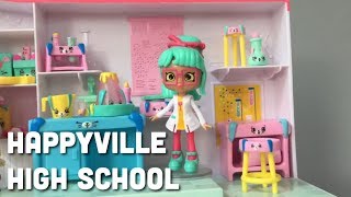 Shopkins Happy Places Happyville High School Decorating Challenge  Toy Tiny [upl. by Adnomal448]