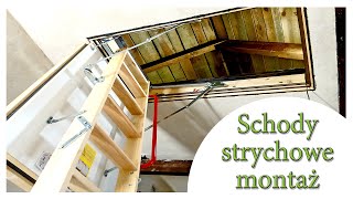 Schody strychowe FAKRO  montaż  Strawbale Vlog 126 [upl. by Behlau]