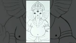 Ganeshji drawing ganeshjidrawing howtodraw shortsviralshortstrending [upl. by Ellekim615]