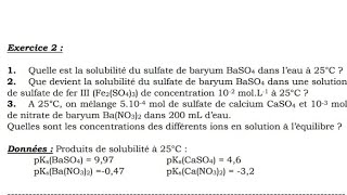 calcul de solubilité effet dion commun [upl. by Uball]