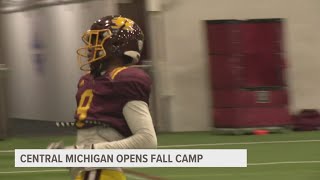 Central Michigan football reports to fall camp [upl. by Tessa452]