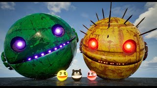 scary pacman vs godzilla vs venom pacman vs cartoon cat vs monster pacman colors pacman adventure [upl. by Zeeba79]