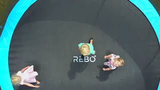 Rebo Jump Zone Trampoline With Halo Enclosure [upl. by Ellsworth]