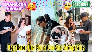 KIM LOAIZA Y JD PANTOJA REGALARON UNA GORRA CON SUS AUTÓGRAFOS🥰Fan Cenará Con Jukilop😱 [upl. by Giarg]