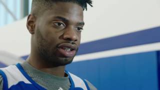 Nerlens Noel  Shootaround 1317 [upl. by Kaine493]