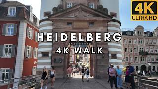 Heidelberg Germany 4K 60fps Walking Tour  Beautiful Baroque Old Town [upl. by Mercer765]