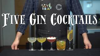 The 5 Easiest GIN Cocktails to Make at Home [upl. by Clippard832]