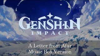 A Letter from Afar  Genshin Impact  Music Box 1 Hour Loop [upl. by Candi575]