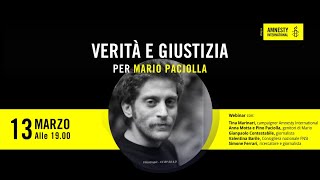 Registrazione del webinar Verità e giustizia per Mario Paciolla [upl. by Adehsor63]