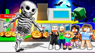 DAYCARE SPOOKY SKELETON HALLOWEEN  Roblox  Brookhaven 🏡RP [upl. by Mcmath]