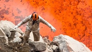 Spectacular new video of Benbow lava lake eruptions Ambrym Vanuatu [upl. by Hsizan912]