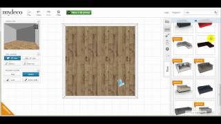 mydeco 3D room tutorial How to search  drag  move  delete furniture [upl. by Einhpad]