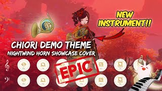 Genshin Nightwind Horn Showcase  Chiori Thousand Threads of Brilliance Chiori Theme EPIC Cover 🔥 [upl. by Yalahs]