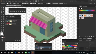 วาด isometric ใน illustrator [upl. by Cila]