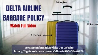 Delta Airlines Baggage Policy  Everything You Need to Know  Baggage Allowance [upl. by Dnar]