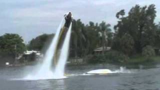 Waterpowered jetpack takes flight [upl. by Mackintosh]