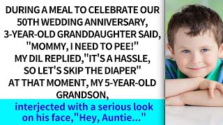 During a meal to celebrate 50th wedding anniversary5 year old grandson interjected Hey Aunt [upl. by Cordi]