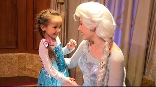 Disney World Trip Day 3  MEETING FROZEN ANNA amp ELSA [upl. by Lyudmila]