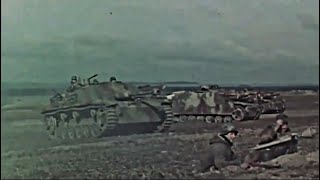 German Raw Color Footage from the Oder Front FebruaryMarch 1945 [upl. by Aryc751]