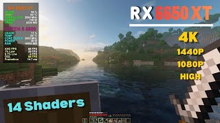 RX 6650 XT  Ryzen 5 5600  Minecraft 120  4K  14 Shaders [upl. by Ainerbas125]