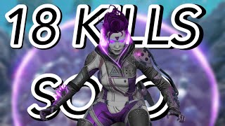 110k WRAITH GETS 18 KILLS IN SOLOS WHILE STREAMING  APEX LEGENDS [upl. by Montague]